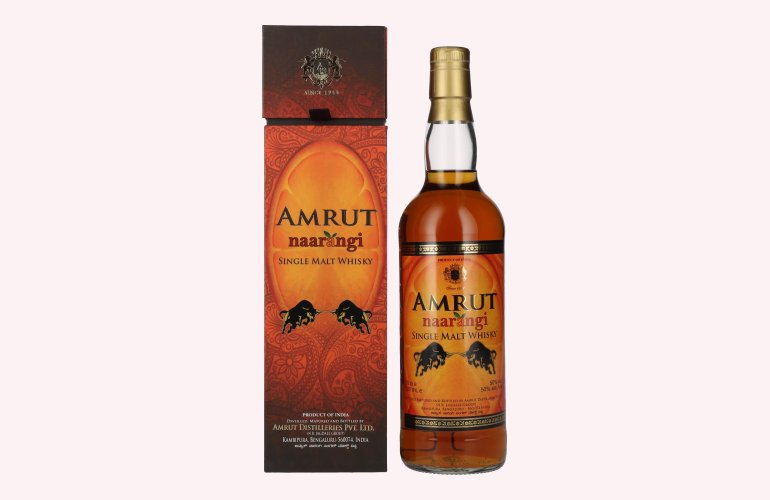 Amrut Indian NAARANGI Single Malt Whisky 50% Vol. 0,7l in Giftbox