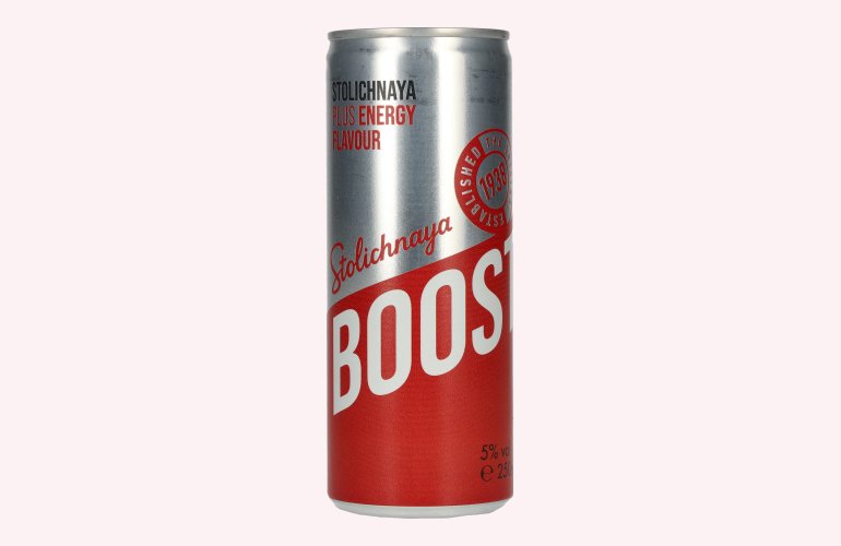 Stolichnaya Boost Plus ENERGY Flavour 5% Vol. 0,25l Dose