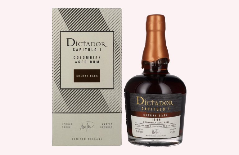 Dictador CAPITULO I 24 Years Old Sherry Cask Colombian Aged Rum 1996 44% Vol. 0,7l in Geschenkbox