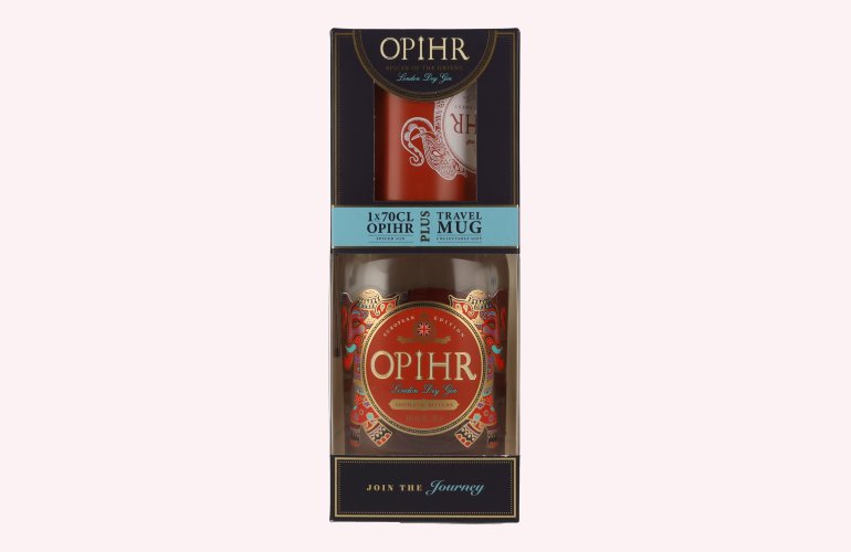 Opihr London Dry Gin EUROPEAN EDITION 43% Vol. 0,7l in Giftbox with Travel Mug