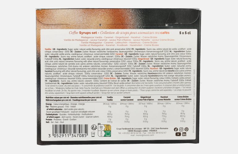 Le Sirop de Monin COFFEE SYRUPS SET 5x0,05l