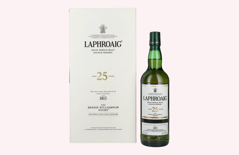 Laphroaig 25 Years Old THE BESSIE WILLIAMSON STORY Edition 2019 43% Vol. 0,7l in Geschenkbox
