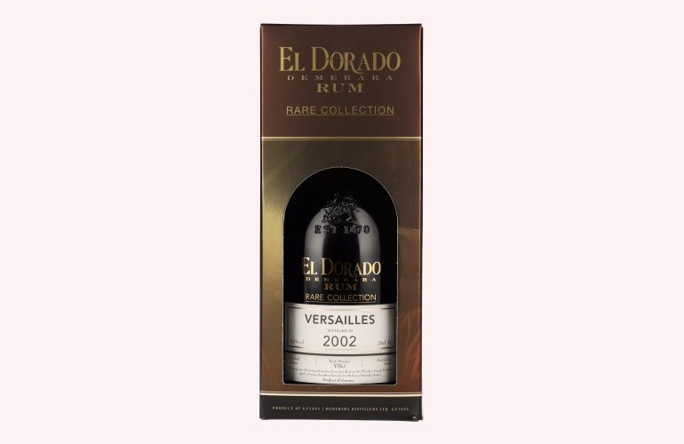 El Dorado VERSAILLES Demerara Rum RARE COLLECTION Limited Release 2002 63% Vol. 0,7l in Geschenkbox
