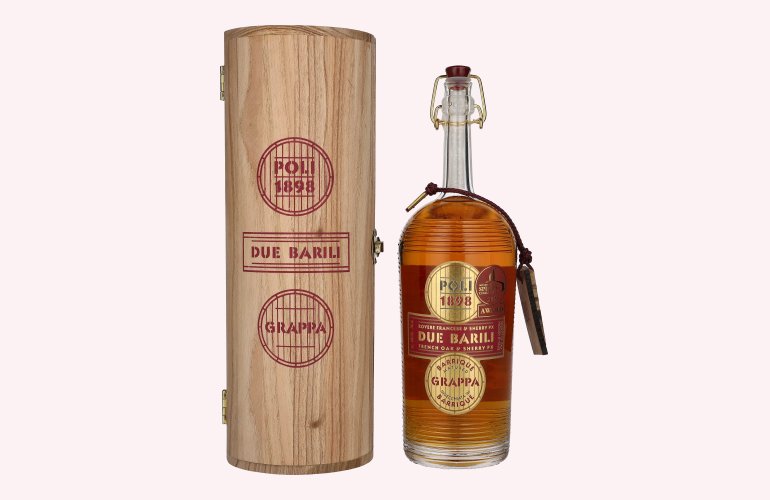 Poli Grappa Barrique Due Barili 40% Vol. 0,7l in Holzkiste