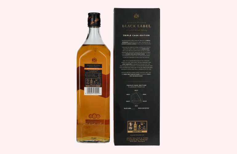 Johnnie Walker BLACK LABEL Blended Scotch Whisky TRIPLE CASK EDITION 40% Vol. 1l en boîte cadeau
