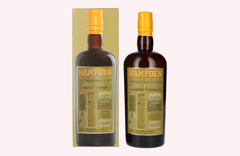 Hampden Estate 8 Years Old Pure Single Jamaican Rum 46% Vol. 0,7l in Geschenkbox