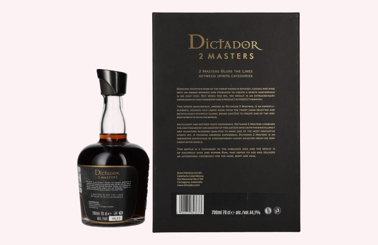 Dictador 2 MASTERS 1978 39 Years Old Château d’Arche Finish 2nd Release 44,1% Vol. 0,7l in geschenkverpakking