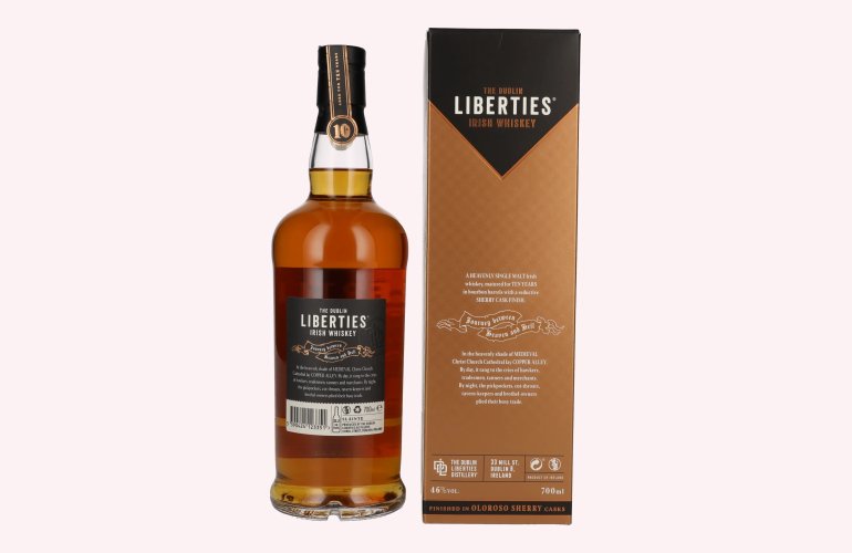 The Dublin LIBERTIES Copper Alley 10 Years Old Oloroso Sherry Cask Finish 46% Vol. 0,7l in Giftbox
