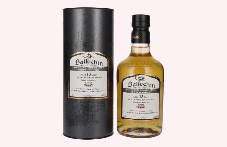 Edradour Ballechin 13 Years Old Bourbon Barrel Exclusively for Kirsch 46% Vol. 0,7l in Geschenkbox