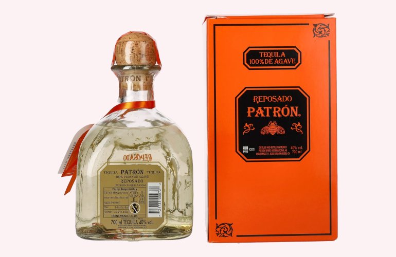 Patrón Tequila Reposado 40% Vol. 0,7l en boîte cadeau