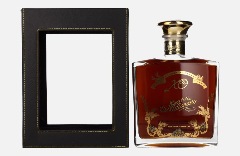 Ron Millonario XO Reserva Especial 40% Vol. 1,5l in geschenkverpakking in Lederoptik
