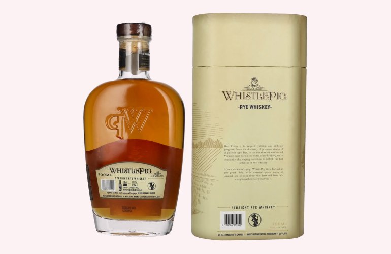 WhistlePig 10 Years Old SMALL BATCH RYE Whiskey 50% Vol. 0,7l en boîte cadeau