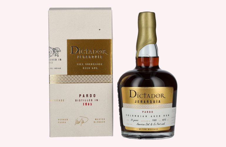 Dictador JERARQUÍA 35 Years Old PARDO Rum 1985 40% Vol. 0,7l in geschenkverpakking