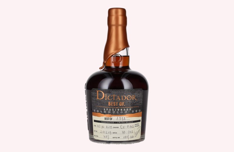 Dictador BEST OF 1978 APASIONADO Colombian Rum 40YO/211217/EX-P142 41% Vol. 0,7l