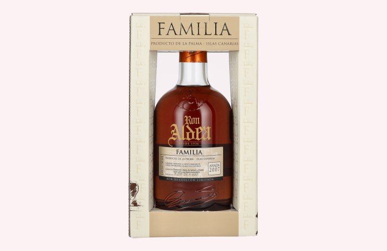 Ron Aldea FAMILIA Edición Limitada Añada 2007 43% Vol. 0,7l in geschenkverpakking