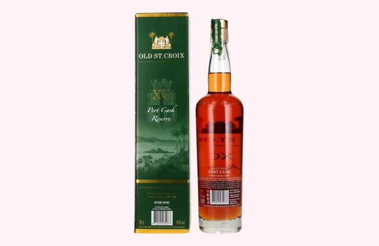 Old St. Croix X.O. Reserve Port Cask Superior Spirit Drink 45% Vol. 0,7l in geschenkverpakking
