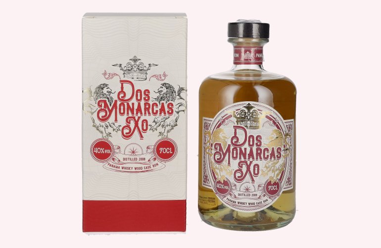 Dos Monarcas XO Panama Whisky Wood Cask Finish Ron 40% Vol. 0,7l in Geschenkbox