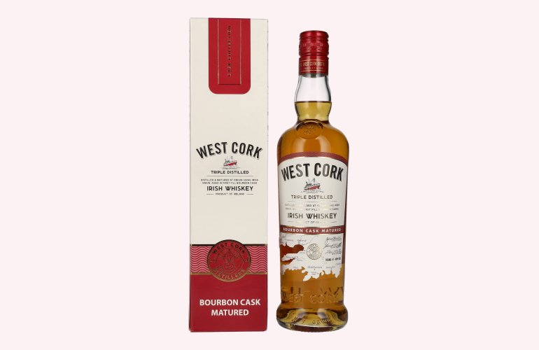 West Cork Blended Irish Whiskey Bourbon Cask 40% Vol. 0,7l in Geschenkbox