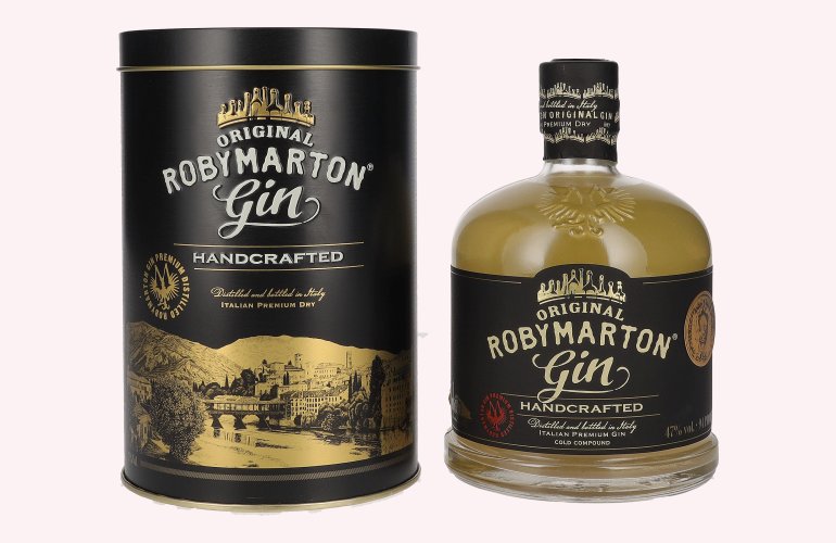Roby Marton Gin Original Italian Premium Dry 47% Vol. 0,7l in Tinbox
