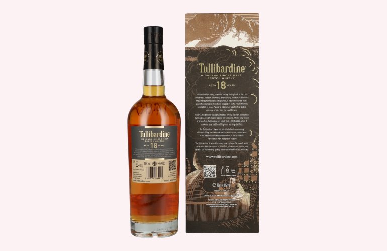 Tullibardine 18 Years Old Highland Single Malt Scotch Whisky 43% Vol. 0,7l in geschenkverpakking