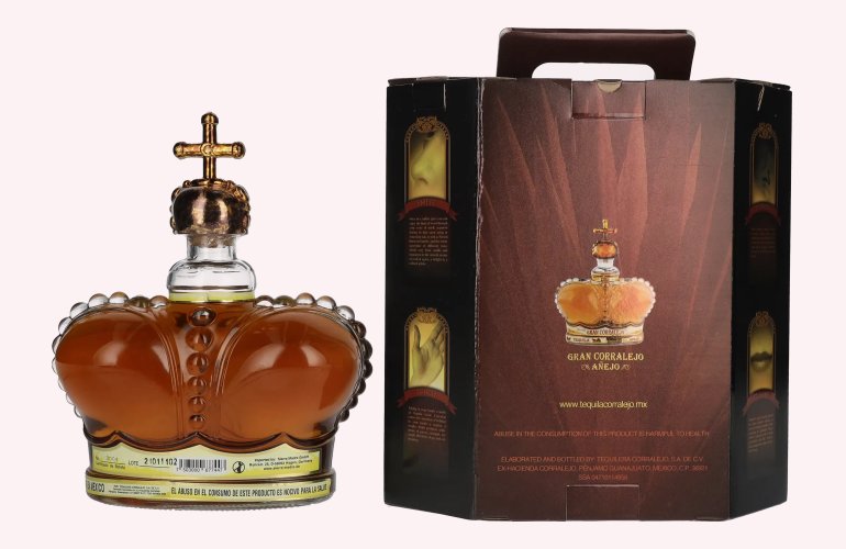 Gran Corralejo Tequila AÑEJO 100% de Agave 38% Vol. 1l en boîte cadeau