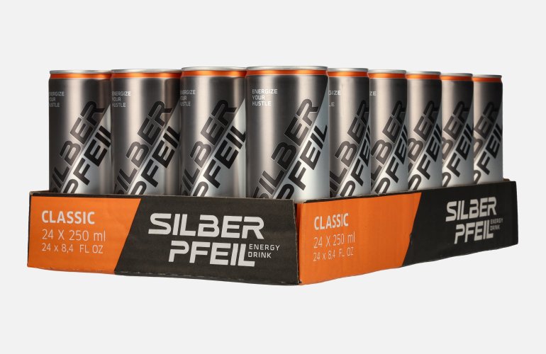 SILBERPFEIL Energy Drink CLASSIC 24x0,25l Dosen