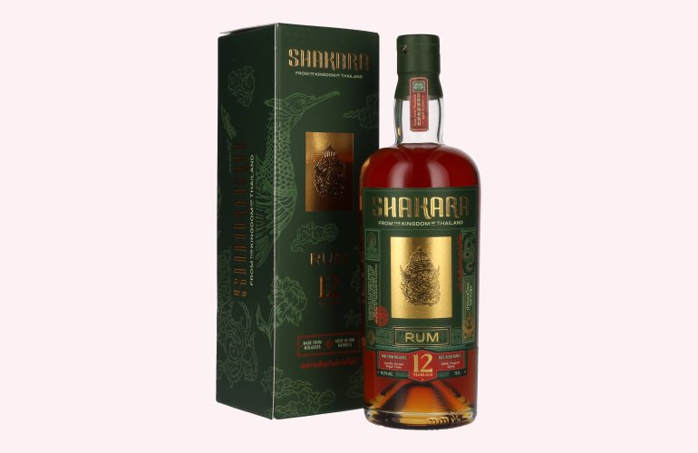 SHAKARA 12 Years Old Thailand Rum 45,7% Vol. 0,7l in Giftbox