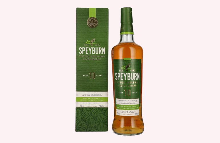 Speyburn 10 Years Old Speyside Single Malt Scotch Whisky 40% Vol. 0,7l en boîte cadeau