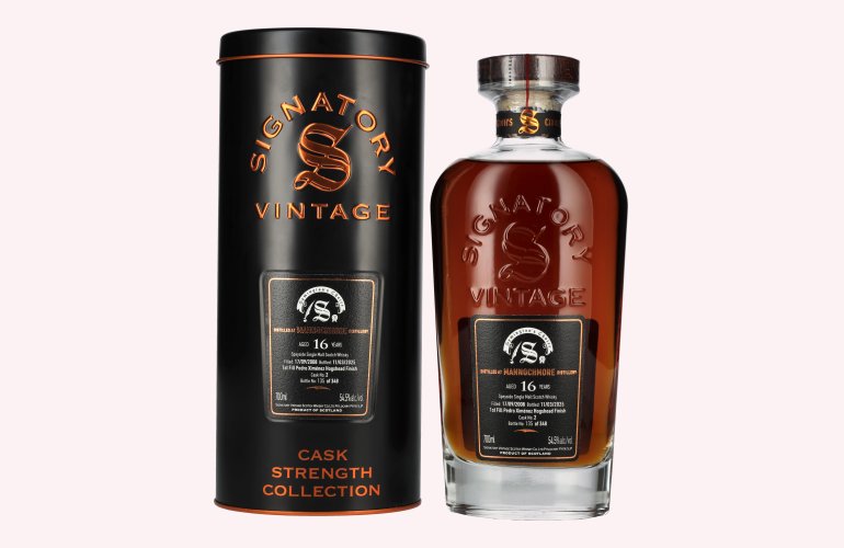 Signatory Vintage SYMINGTON'S CHOICE 16 Years Old MANNOCHMORE PX Hogshead Finish #2 2008 54,5% Vol. 0,7l in Tinbox