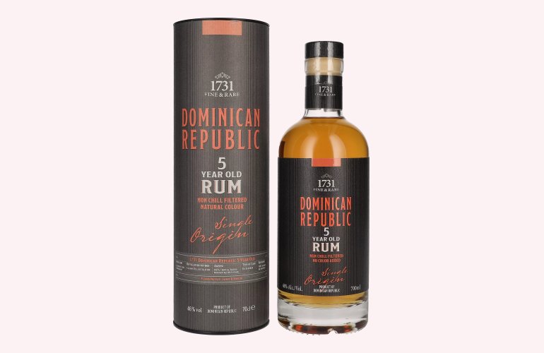 1731 Fine & Rare DOMINICAN REPUBLIC 5 Years Old Single Origin Rum 46% Vol. 0,7l in Geschenkbox
