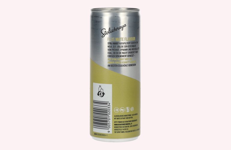 Stolichnaya Boost Plus MATE Flavour 5% Vol. 0,25l Dose Pfand