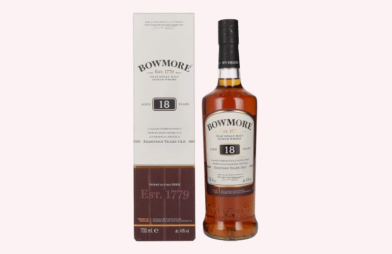 Bowmore 18 Years Old Islay Single Malt Scotch Whisky 43% Vol. 0,7l in Giftbox