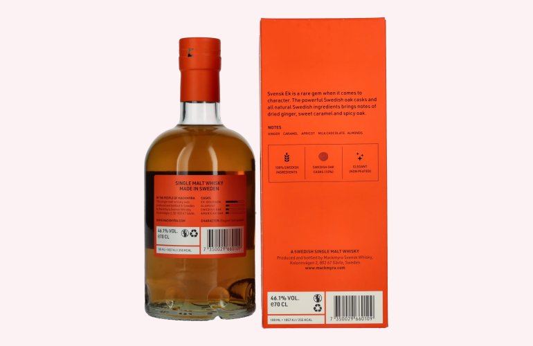 Mackmyra Svensk EK Swedish Single Malt Whisky 46,1% Vol. 0,7l in Geschenkbox