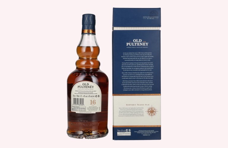 Old Pulteney 16 Years Old Single Malt TRAVELLER'S EXCLUSIVE 43% Vol. 0,7l in geschenkverpakking