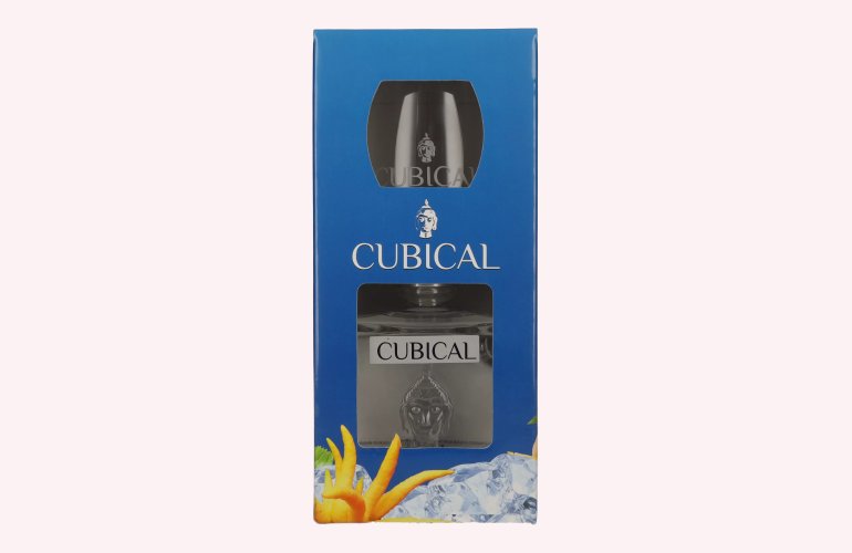 Cubical Premium London Dry Gin 40% Vol. 0,7l with Tumbler