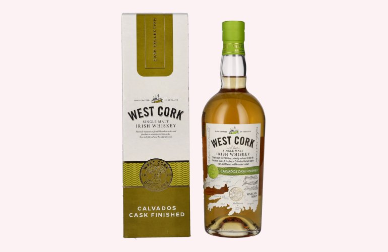 West Cork Single Malt Irish Whiskey CALVADOS CASK FINISHED 43% Vol. 0,7l in Giftbox