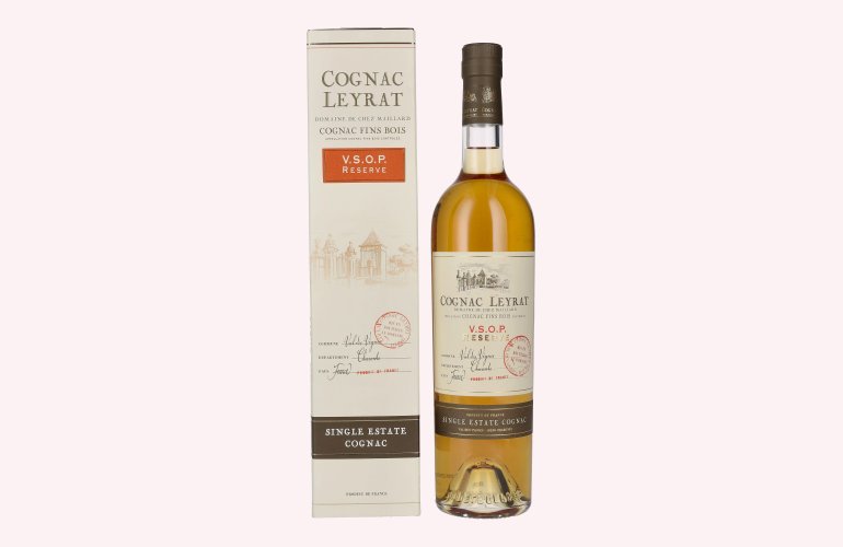 Cognac Leyrat V.S.O.P. Réserve Single Estate Cognac 40% Vol. 0,7l in Giftbox