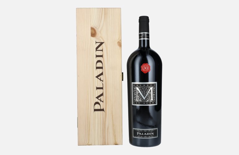 Paladin Malbech Gli Aceri IGP 2016 14% Vol. 1,5l in Holzkiste