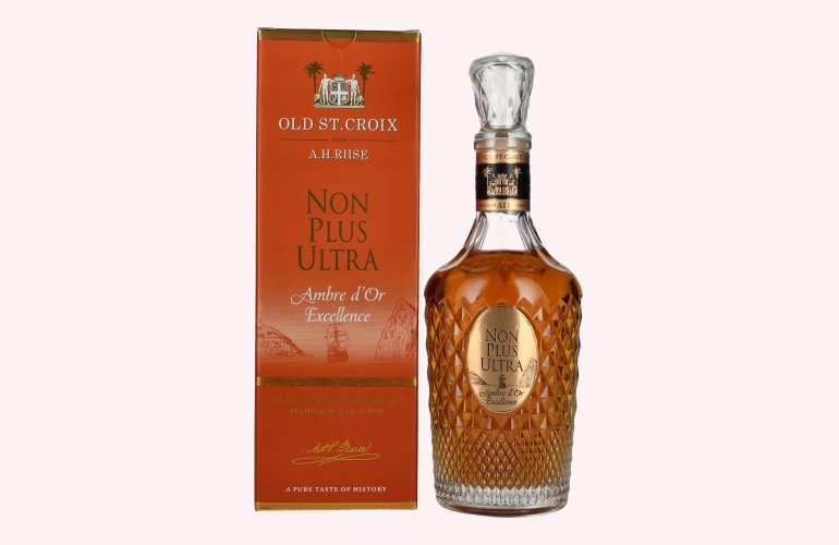 Old St. Croix A.H. Riise NON PLUS ULTRA Ambre d'Or Excellence 42% Vol. 0,7l in geschenkverpakking