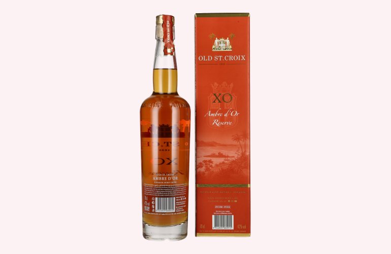 Old St. Croix X.O. Ambre d'Or Reserve 42% Vol. 0,7l in geschenkverpakking