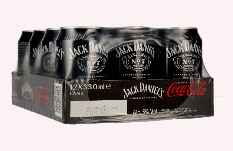 Jack Daniel's No. 7 Whiskey & Coca Cola 5% Vol. 12x0,33l Dosen