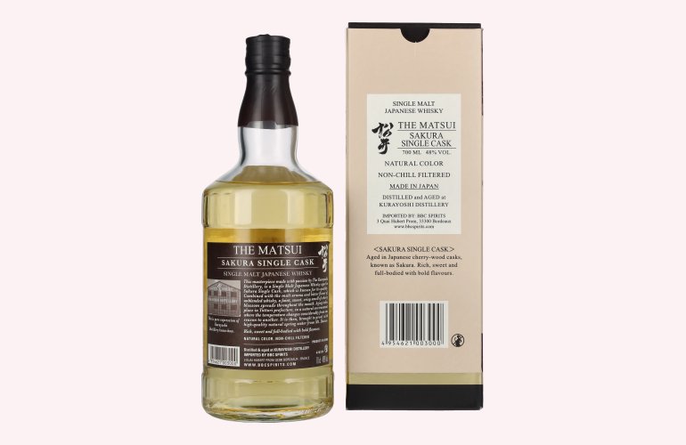 Matsui Whisky THE MATSUI Single Malt Japanese Whisky SAKURA SINGLE CASK 48% Vol. 0,7l in Giftbox