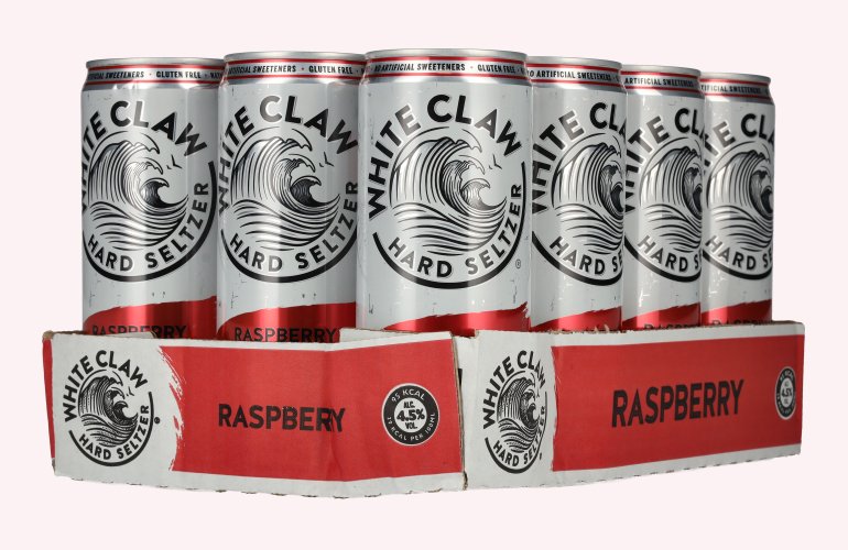 White Claw Hard Seltzer Raspberry 4,5% Vol. 12x0,33l Dosen
