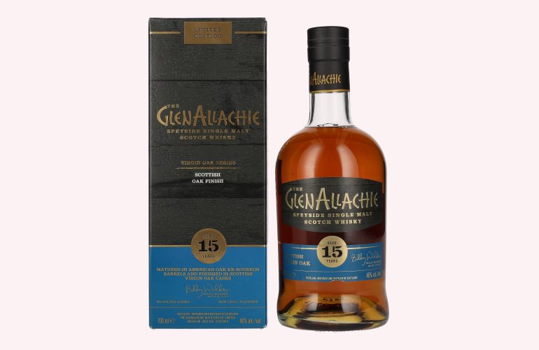 The GlenAllachie 15 Years Old SCOTTISH VIRGIN OAK 48% Vol. 0,7l in Giftbox