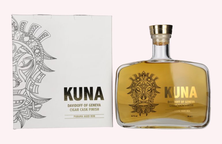 Kuna Panama Aged Ron Davidoff of Geneva Cigar Cask Finish 42% Vol. 0,7l in Giftbox