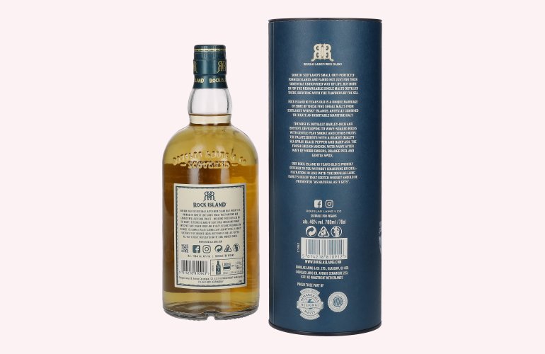 Douglas Laing ROCK ISLAND 10 Years Old Small Batch Blended Malt 46% Vol. 0,7l in Giftbox