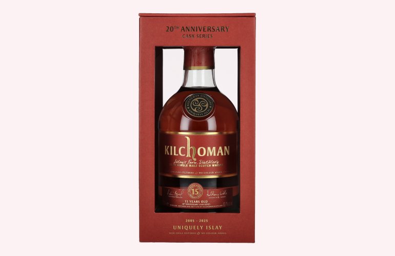 Kilchoman 15 Years Old 20th Anniversary Cask Series Islay Single Malt Whisky 52,7% Vol. 0,7l in Giftbox