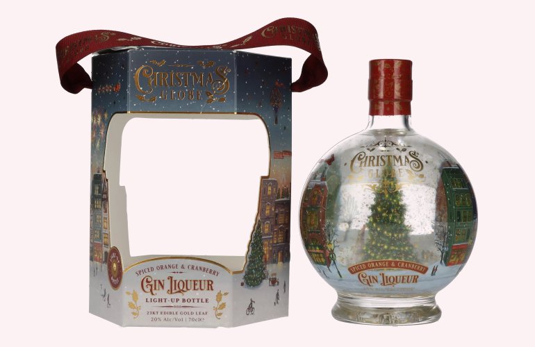 Christmas Globe Spiced Orange & Cranberry Gin Liqueur Light-Up 20% Vol. 0,7l in Geschenkbox