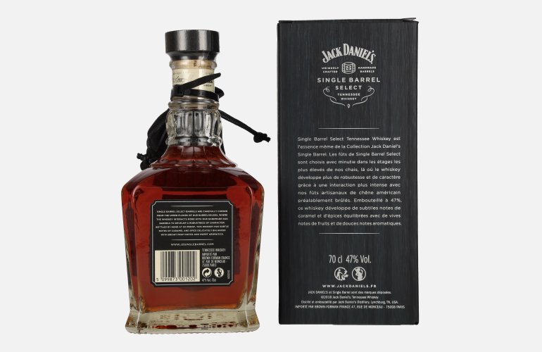 Jack Daniel's Select Single Barrel Tennessee Whiskey 47% Vol. 0,7l in Giftbox with Whisky Stones