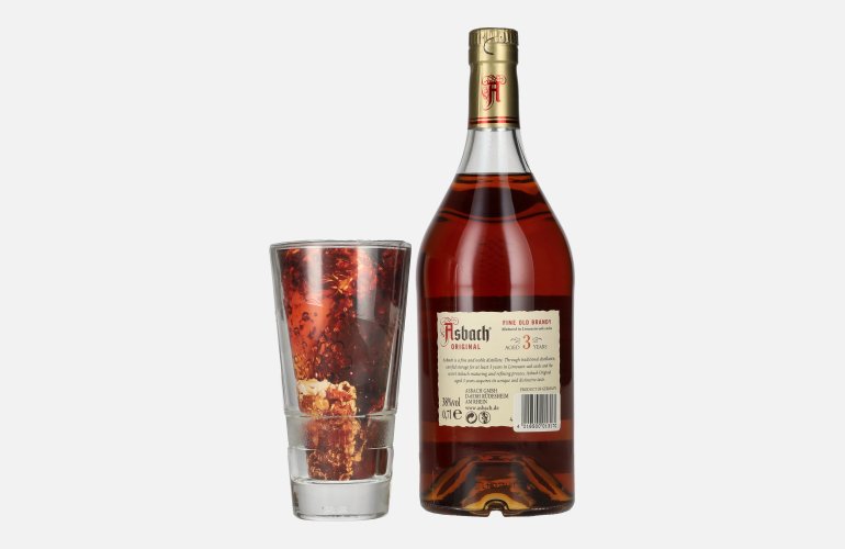 Asbach Original 3 Jahre 38% Vol. 0,7l mit Glas